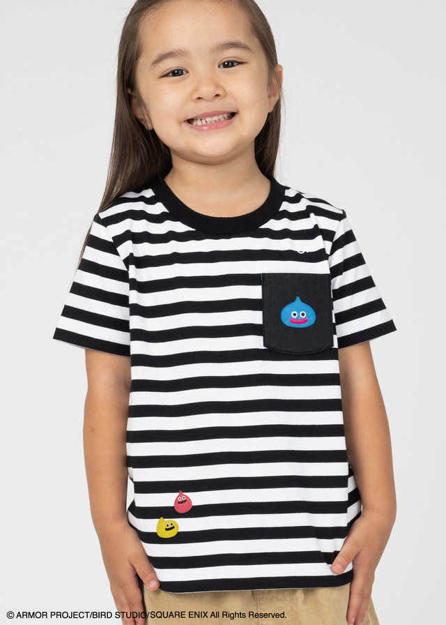 「ドラゴンクエスト DQ+g キッズ T シャツ スライムぴぴぴ カスタムワッペン」（C）ARMOR PROJECT/BIRD STUDIO/SQUARE ENIX All Rights Reserved.