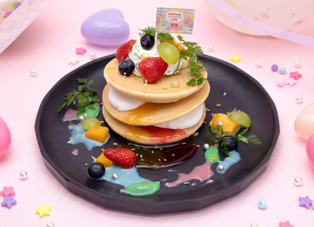 「～夜空で光る打ち上げ花火 ～ ミックスパンケーキ」1,300円（税込1,430円）（C）BDP（C）CraftEgg（C）BUSHI