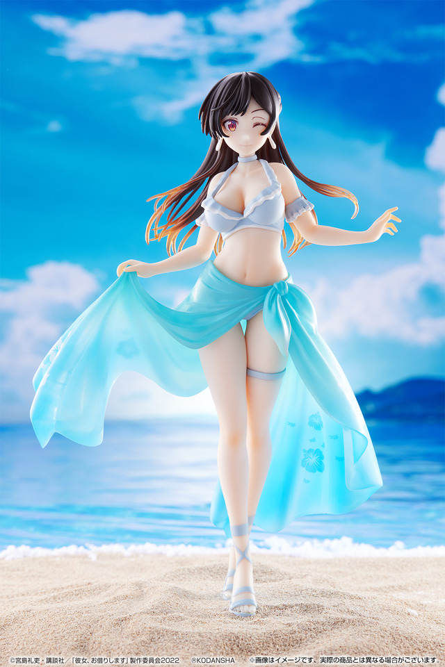 「一番くじ 彼女、お借りします 満足度4～夏模様、恋模様。～」ラストワン賞：ウインクver.水原千鶴～夏の装い～フィギュア（C）宮島礼吏・講談社／「彼女、お借りします」製作委員会2022（C）KODANSHA