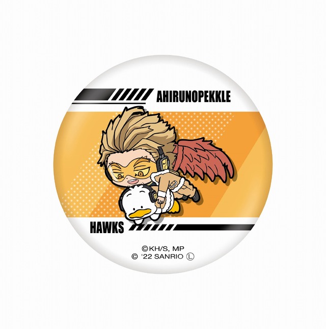 「僕のヒーローアカデミア×サンリオキャラクターズ」第2弾「缶バッジ」（C）堀越耕平／集英社・僕のヒーローアカデミア製作委員会（C）2021 SANRIO CO., LTD. TOKYO, JAPAN L