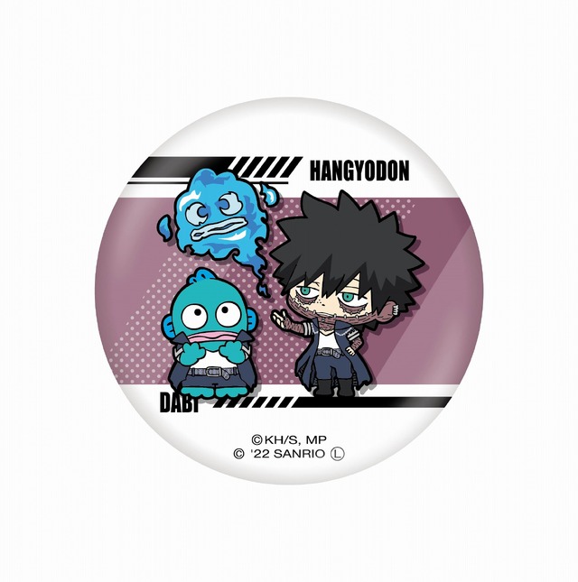 「僕のヒーローアカデミア×サンリオキャラクターズ」第2弾「缶バッジ」（C）堀越耕平／集英社・僕のヒーローアカデミア製作委員会（C）2021 SANRIO CO., LTD. TOKYO, JAPAN L