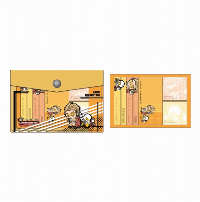「僕のヒーローアカデミア×サンリオキャラクターズ」第2弾「ポーチ入り付箋」770円（税込）（C）堀越耕平／集英社・僕のヒーローアカデミア製作委員会（C）2021 SANRIO CO., LTD. TOKYO, JAPAN L