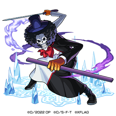 『モンスターストライク』×『ONE PIECE FILM RED』闇属性　★5 ソウルキング ブルック （進化） CV：チョー