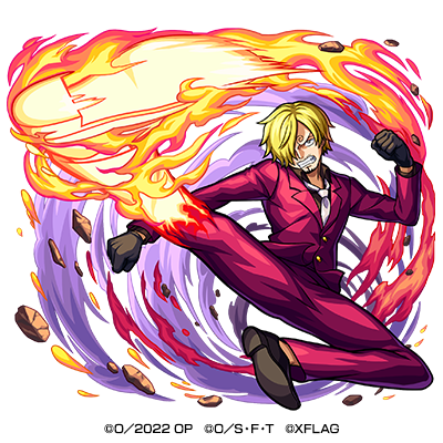 『モンスターストライク』×『ONE PIECE FILM RED』闇属性　★6 黒足のサンジ （獣神化） CV：平田広明