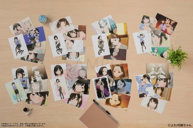 「がんばれ同期ちゃん ひたすらがんばるくじ」E賞：イラストカード5枚セット（全8種）（C）よむ/同期ちゃん