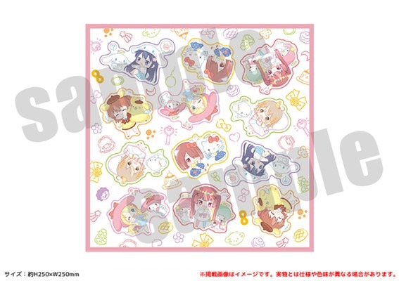 「私に天使が舞い降りた！×サンリオキャラクターズ」ハンドタオル 880円(税込)（C）椋木ななつ・一迅社／わたてん製作委員会（C）椋木ななつ・一迅社／わたてんプレフレ製作委員会