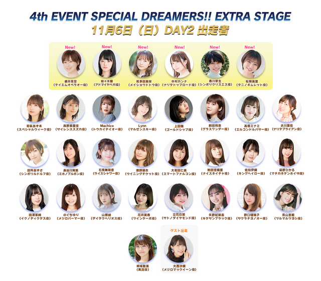 「ウマ娘 プリティーダービー 4h EVENT SPECIAL DREAMERS!! EXTRA STAGE」DAY2出走者（C）Cygames, Inc
