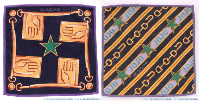 アニメ『ジョジョの奇妙な冒険 ストーンオーシャン』スマホ拭き ハンカチ 各1,100円（税込）（C）LUCKY LAND COMMUNICATIONS/集英社・ジョジョの奇妙な冒険SO製作委員会