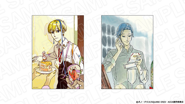 「TVアニメ『ACCA13区監察課』×THEキャラSHOP」ミニアクリルアート  Birthday ver.（全2種） 各2,200円（税込）（C）オノ・ナツメ/SQUARE ENIX・ACCA製作委員会