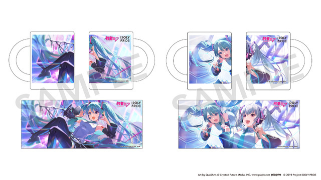 IDOLY PRIDE × 初音ミクコラボ ポップアップショップ「マグカップ（全2種）」各1,980円（税込）Art By QuallArts（C）Crypton Future Media,INC. www.piapro.net（C）2019 Project IDOLY PRIDE