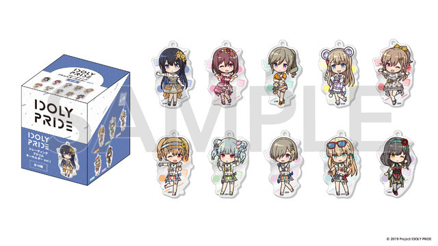 IDOLY PRIDE × 初音ミクコラボ ポップアップショップ「トレーディングアクリルキーホルダー デフォルメver　vol.1」単品770円（税込）、コンプリートBOX 7,700円（税込）Art By QuallArts（C）Crypton Future Media,INC. www.piapro.net（C）2019 Project IDOLY PRIDE