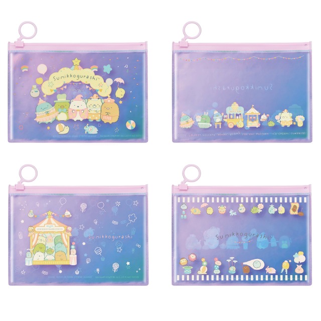 「一番くじ すみっコぐらし 10th Anniversary ～すみっコハッピーショータイム～」F賞：オーロラ生地ポーチ（C）2022 San-X Co., Ltd. All Rights Reserved.