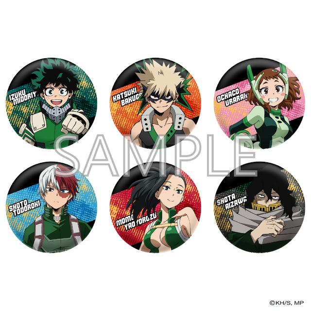 東急ハンズ『僕のヒーローアカデミア』アニメ6期放送記念フェア開催「トレーディング缶バッジ（GREEN HEROES）」（C）堀越耕平／集英社・僕のヒーローアカデミア製作委員会