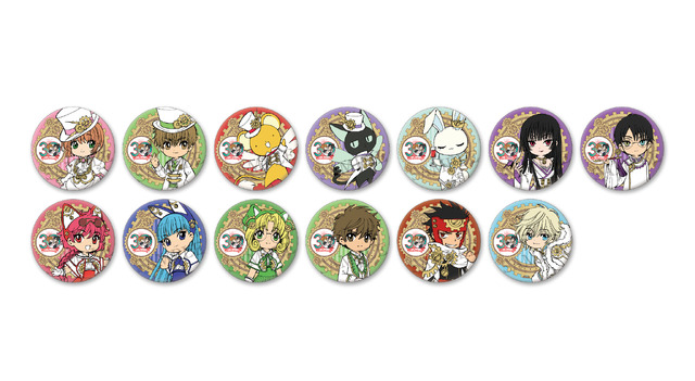 「『CLAMP画業30周年』×アニメイトカフェ」トレーディング缶バッジ／450円／全13種（C）CLAMP・ShigatsuTsuitachi CO.,LTD.／講談社