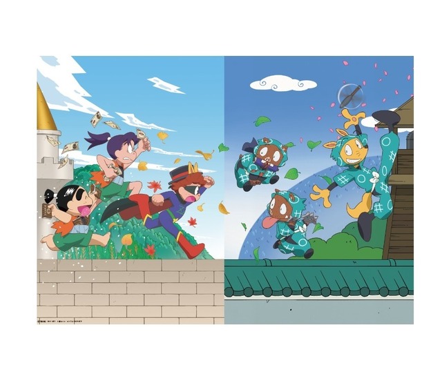 『忍たま乱太郎』×『かいけつゾロリ』A2サイズポスター（C）原ゆたか／ポプラ社・BNP・NEP、（C）尼子騒兵衛／NHK・NEP