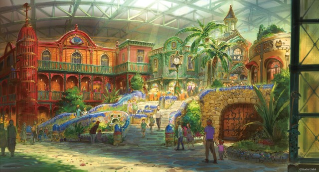 「ジブリパークとジブリ展」ジブリの大倉庫 イメージスケッチ　宮崎吾朗画　（C）Studio Ghibli