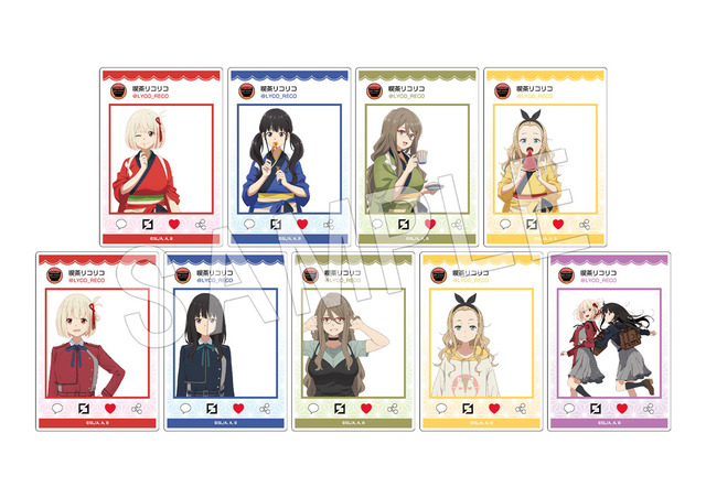 リコリス・リコイル　トレーディングフォト風アクリルカード（全9種）（C）Spider Lily／アニプレックス・ABCアニメーション・BS11