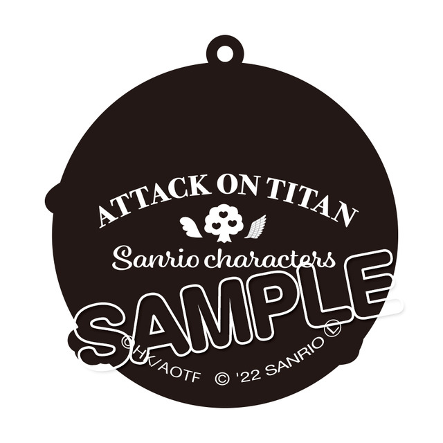 『進撃の巨人×サンリオキャラクターズ』コラボグッズ画像（C）諫山創・講談社／「進撃の巨人」The Final Season 製作委員会 （C）2022 SANRIO CO.,LTD.（L）