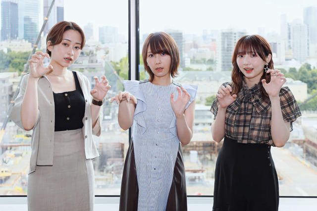 (左から)河瀬茉希・種田梨沙・田中美海