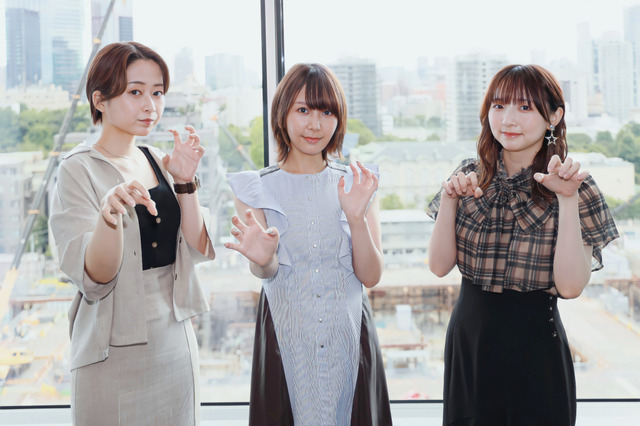 (左から)河瀬茉希・種田梨沙・田中美海