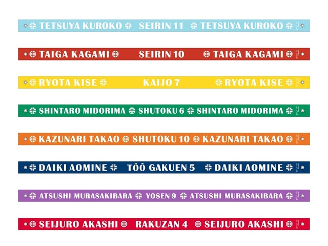 「黒子のバスケ in NAMJATOWN Street Basketball」マルチリボン（C）藤巻忠俊／集英社・黒子のバスケ製作委員会（C）「黒子のバスケ」アニメ10周年プロジェクト