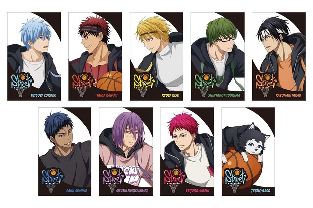 「黒子のバスケ in NAMJATOWN Street Basketball」店頭購入特典ミニイラストシート（C）藤巻忠俊／集英社・黒子のバスケ製作委員会（C）「黒子のバスケ」アニメ10周年プロジェクト