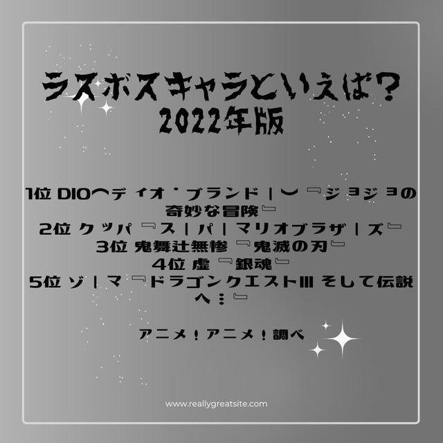 [ラスボスキャラといえば？ 2022年版]ランキング1位～5位を見る