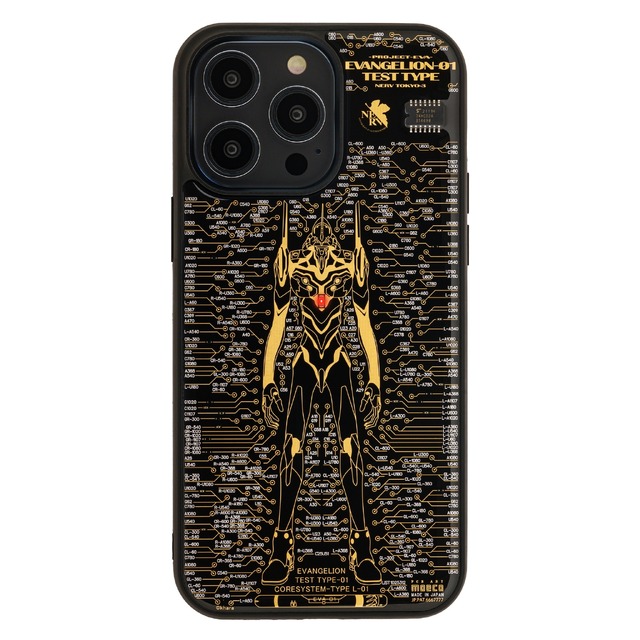 FLASH EVA01 基板アート iPhone 14Pro Maxケース 黒（C）khara