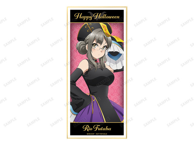 描き下ろしイラスト 双葉理央 ハロウィン2022ver. スタンド付き色紙 イベント限定特典（C）2018 鴨志田 一／ＫＡＤＯＫＡＷＡ　アスキー・メディアワークス／青ブタ Project