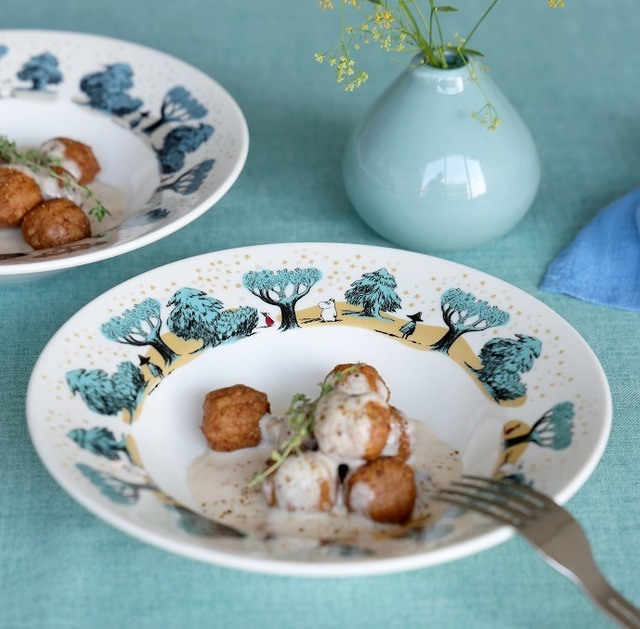 ムーミン×kippisコラボアイテム「リムプレート」（C）Moomin Characters