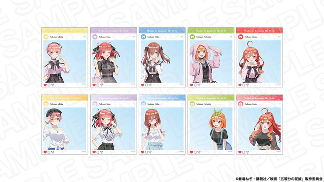 「五等分の花嫁 POP UP STORE」SNS風クリアスナップ(ブラインド)（C）春場ねぎ・講談社／映画「五等分の花嫁」製作委員会