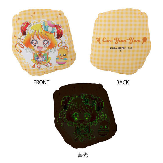 「光るダイカットクッション」各3,630円（税込）（C）ABC-A・東映アニメーション