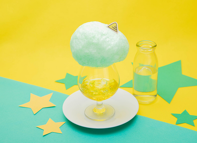 「うる星やつらカフェ」テンちゃんのわたあめソーダ（C）高橋留美子・小学館／アニメ「うる星やつら」製作委員会