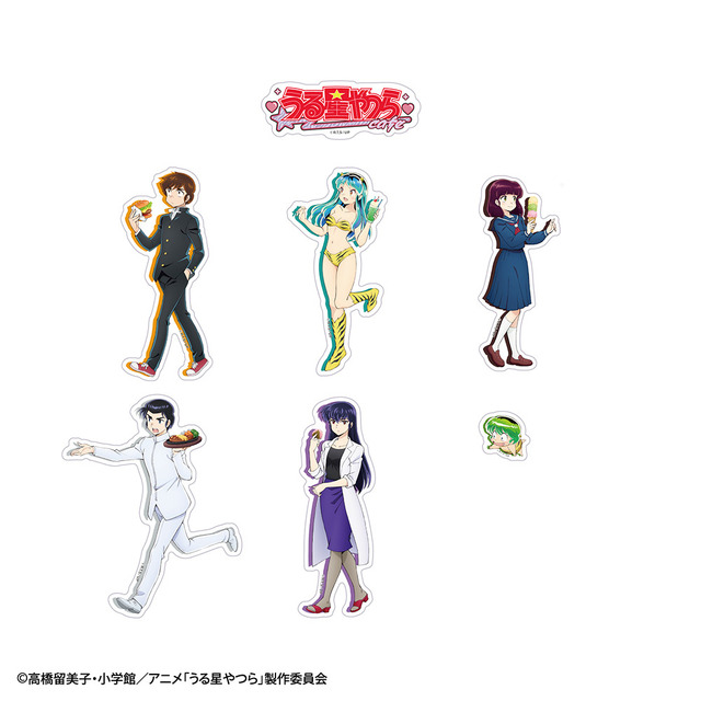 「うる星やつらカフェ」ステッカーセット（7枚入）（C）高橋留美子・小学館／アニメ「うる星やつら」製作委員会