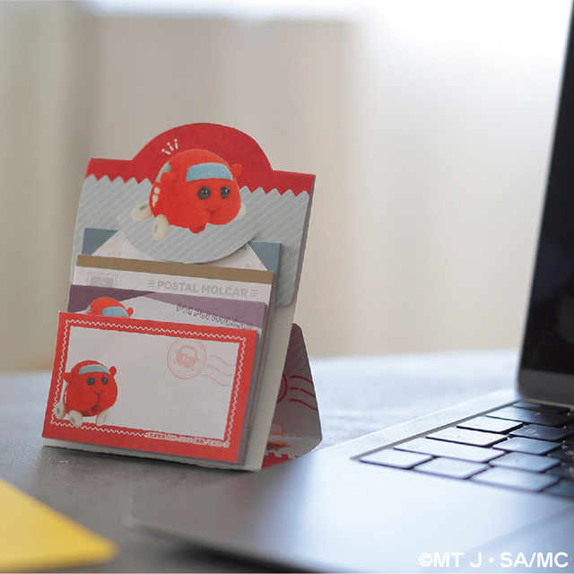 「PUI PUI モルカー えらべるふせんスタンド ポストモルカー」660円（税込）（C）MT J・SA/MC