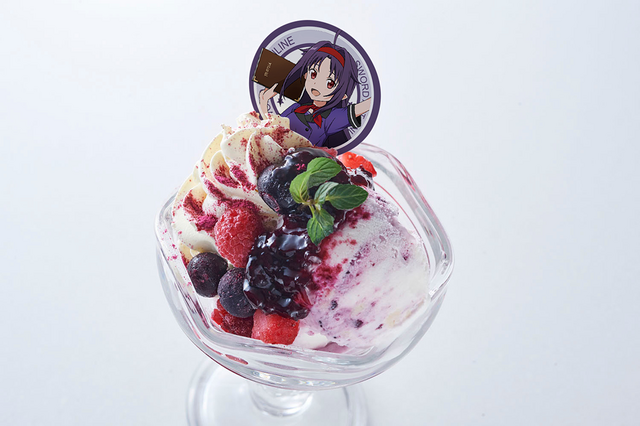 「ユウキ ブルーベリーチーズパフェ」1,100円（税込）（C）2020 川原 礫/KADOKAWA/SAO-P Project