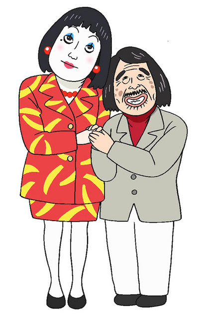 「日本エレキテル連合」（細貝さんと朱美ちゃん）がアニメーションに！／(C)臼井儀人／双葉社・シンエイ・テレビ朝日・ADK 2015