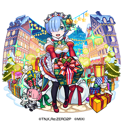 『Re:ゼロから始める異世界生活』×『モンスターストライク』木属性 ★6聖夜の鬼姉妹 レムα（獣神化）（C）長月達平・株式会社 KADOKAWA 刊／Re:ゼロから始める異世界生活 2 製作委員会