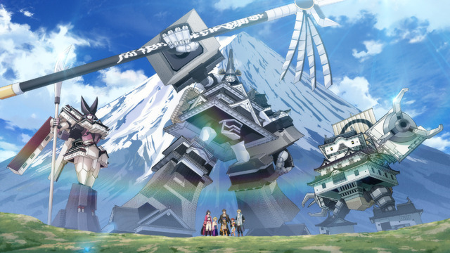 『城郭合体オシロボッツ』（C）MIXI