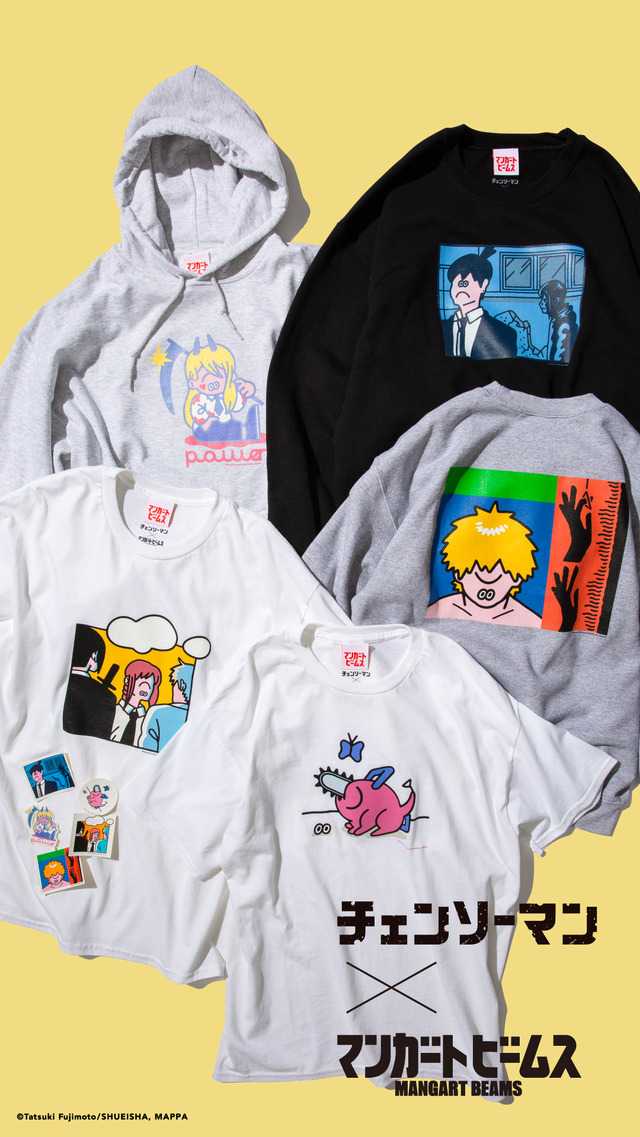 『チェンソーマン』×〈マンガート ビームス〉コラボ(C)藤本タツキ／集英社・ＭＡＰＰＡ(C)Tatsuki Fujimoto/SHUEISHA, MAPPA(C)TF/S,M