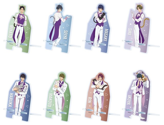 「アクリルスマホスタンド(全8種)」(C)綾野ことこ・京都アニメーション/ツルネII製作委員会(C)おおじこうじ・京都アニメーション／岩鳶町後援会2021