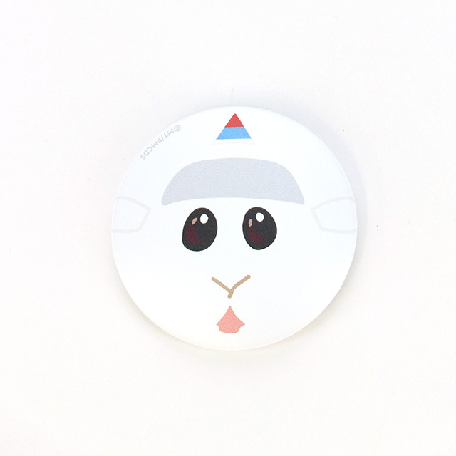 『PUI PUI モルカー DRIVING SCHOOL』フェイス缶バッジ／教習シロモ（C）見里朝希／ PUI PUI モルカーDS 製作委員会