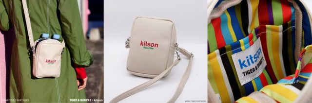 「TIGER & BUNNY２×kitson コラボ ２WAYショルダーバッグ」ベージュ（C）BNP/T&B2 PARTNERS