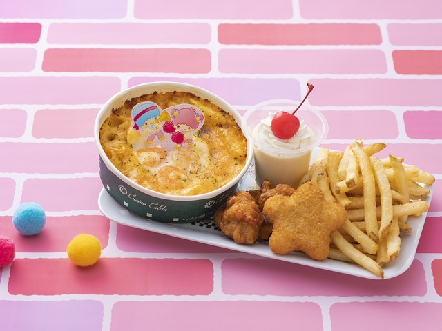 サンリオピューロランド「フレフレ★ピューロ学園」ピューロ学園のえびグラタンプレート（C）2022 SANRIO CO., LTD. TOKYO, JAPAN