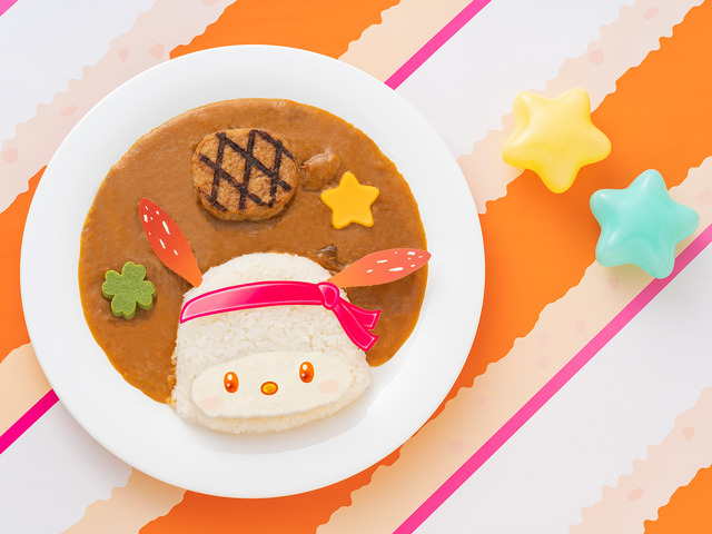 サンリオピューロランド「フレフレ★ピューロ学園」ぎゅっとハチマキ！香ばしハンバーグカレー（C）2022 SANRIO CO., LTD. TOKYO, JAPAN