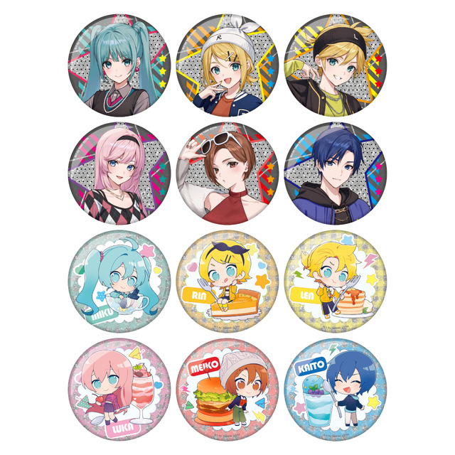 トレーディング グリッター缶バッジ（全１２種）1個660円（税込）