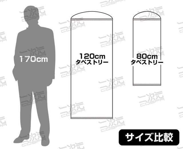 タペストリー120・80サイズ比較
