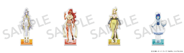 「アクリルスタンド(全5種)」各1,650円（税込）（C）江口連・オーバーラップ／ MAPPA ／とんでもスキル