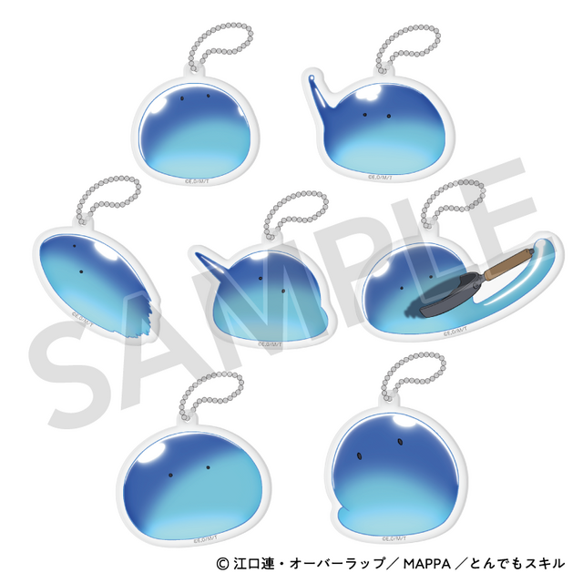 「トレーディング『スイ』キーホルダー」単品770円（税込）、コンプリートBOX 5,390円（税込）（C）江口連・オーバーラップ／ MAPPA ／とんでもスキル