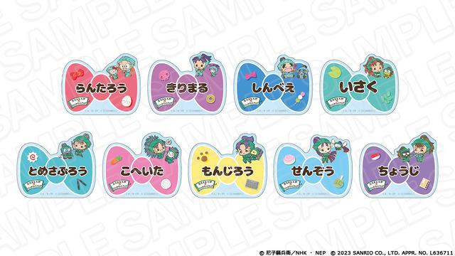 「忍たま乱太郎」×サンリオキャラクターズ POP UP STORE inロフト「お名前バッジ」（C）尼子騒兵衛／NHK ・ NEP（C）2023 SANRIO CO., LTD. APPR. NO. L636711